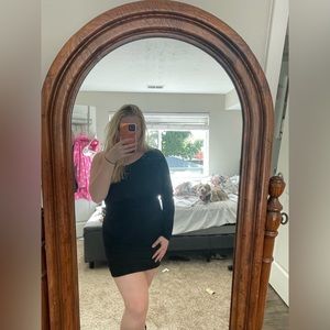 Glitter one sleeve dress